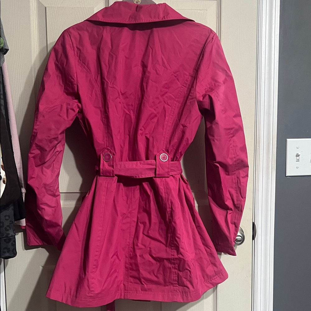 Fashion Bug Pink Trench Coat - Picture 3 of 4